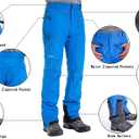 clothin Men's Insulated Ski Pant Fleece-Lined Waterproof Snow Pants Blue, M(Regular Fit)