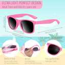Oleitodh 60 Pack Pink Party Sunglasses Kids Bulk for Birthday Party Favors Goody Bag Fillers for Beach Pool Party for Teens Adults