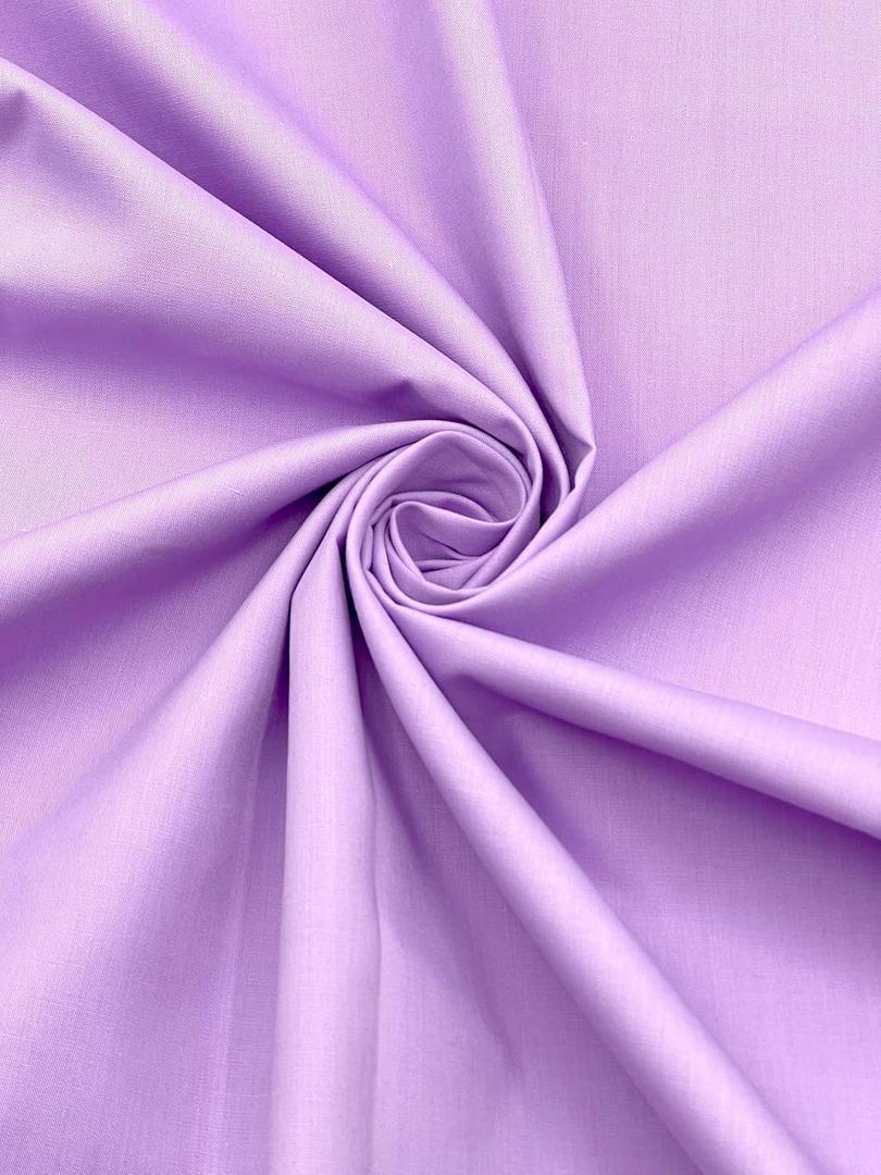 EOVEA - Cotton Polyester Fabric by The Yard  60" Wide Broadcloth Fabric, Soft, Lightweight & Breathable Material for Lining, Curtains, Bedding, Skirts, Sewing Projects (Lavender, 1 Yard)