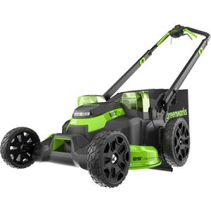 Greenworks 80V 25" Brushless Cordless (Self-Propelled) Dual Blade Lawn Mower (LED Headlight + Aluminum Handles), Battery And Charger Not Included