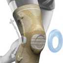 NEENCA Professional Knee Brace for Pain Relief, Medical Knee Compression Sleeve, Knee Support with Horizontal Knit Tech for Meniscus Tear, ACL, Arthritis, Joint Pain, Runner, Workout (Beige, S)