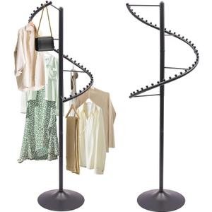 Spiral Rotating Clothing Rack, 360° Spiral Retail Costumer Garment Rack
