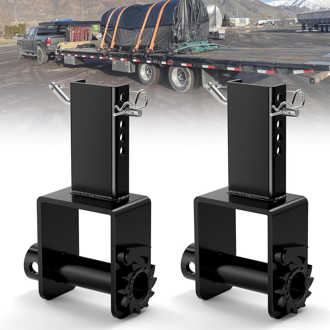 Upgraded Trailer Stake Pocket Winch 2PCS, Stake Pocket for 4" Ratchet Tie Down Straps 16200 LBS Capacity and 5400 LBS Load Limit for Flatbed Trailer Trucks Winches Flatbed Equipment Accessories