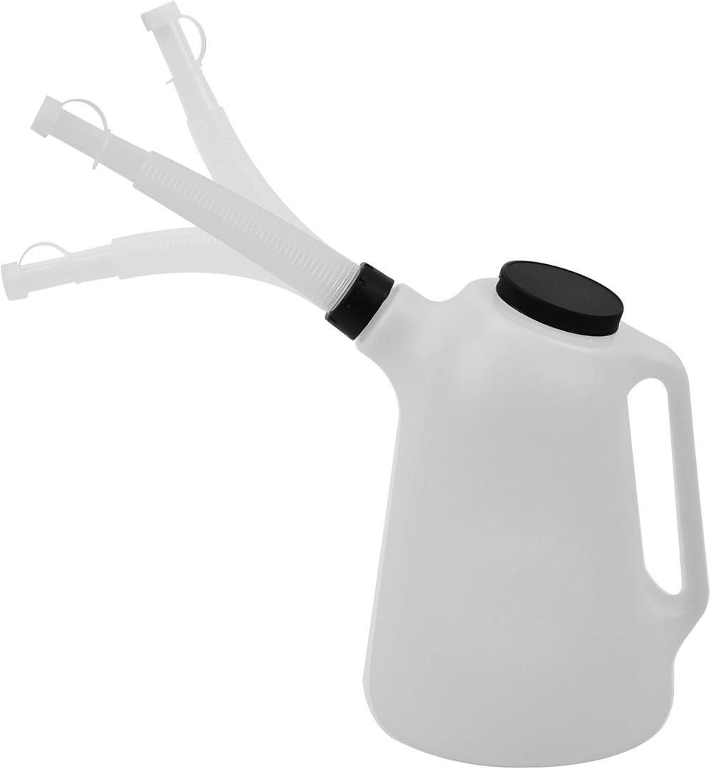 Oil Dispenser, 8 Quart, Translucent, Bottle with Spout Cap, Automotive Oil Container