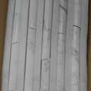 10Pack Carrara White Marble Pencil Liner Tile, 3/4" x 12" Honed Natural Stone Bullnose Tile Edge Trim Molding for Kitchen Backsplash, Bathroom and Shower Wall