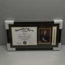 GraduatePro Picture Frame - Black Frame with Gold Rim, 11x22 inches, Document/Certificate & 5x7 Photo, Double Mat, Real Glass, Tassel Holder, Vintage Collection