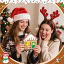 Capoda 6 Pcs Christmas Gift Card Holders  Gingerbread House Wooden Money Holder, Holiday Cash Envelopes, Gingerbread Gift Box Design for Xmas Party Decor & Stocking Stuffers