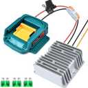 18V to 12V Step-Down Converter for Makita 18V LXT for Power Battery Adapter Wheel, DC 12V 15A 180W Buck Converter Regulator with 30A Fuse & Wire Terminal for Golf Cart RC Car Truck Light & DIY