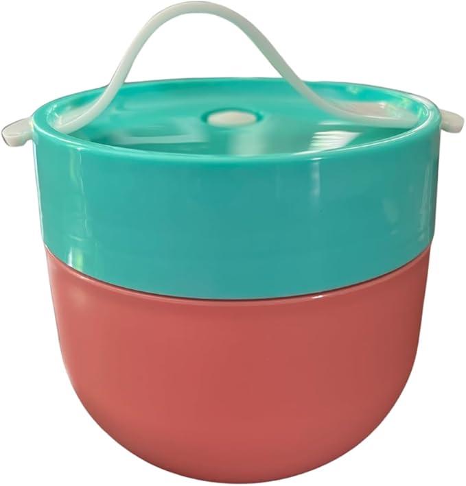 Robbins Aria Soup and Ramen Travel Bowl  Leakproof with Lid. Office, home, school lunch, college dorm, and gifts. Keep hot or cold. Pink
