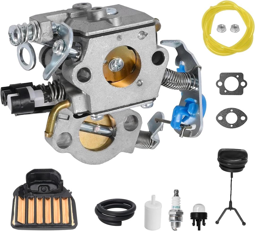 Carburetor Air Filter Spark Plug Repair Kit Replacement for Husqvarna 455 460 Rancher 461 Jonsered CS2255 Chainsaw 544883001 WTA-29 WTEA-1-1