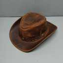 SideWinder Australian Cowboy Leather hat Unisex Adult for Men and Women Shapeable Outback Western Style Wide Brim 2XL