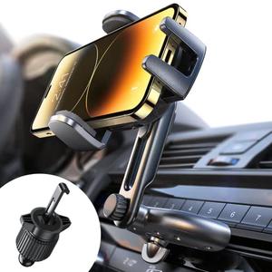 LISEN CD Phone Holder for Car iPhone 17 Adjustable CD Slot Phone Mount Holder Sturdy Cell Phones Holders for Your Car Accessories for Samsung Galaxy S25 S24 iPhone 16 15 Pro Max All Phones
