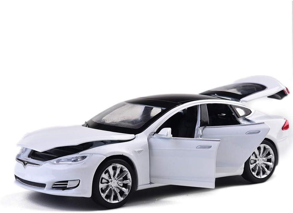 gidoyi Toy Car Model S Alloy Model Cars Pull Back Vehicles 1/32 Scale Car Toys for Toddlers Kids (White)