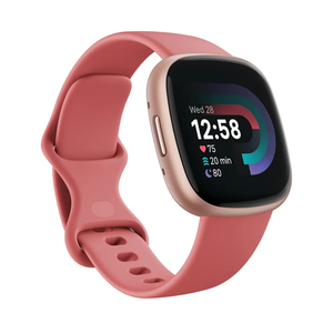 Fitbit Versa 4 Fitness Smartwatch with Daily Readiness, GPS, 24/7 Heart Rate, 40+ Exercise Modes, Sleep Tracking and more, Pink Sand/Copper Rose, One Size (S & L Bands Included)