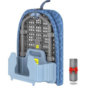 APEXCHASER Ironing Board Small with Iron Holder, Tabletop Small Iron Board with 2 Heat Resistant Ironing Covers, Portable Tabletop Ironing Board with Non-Slip Feet for Home Travel Use (Blue)