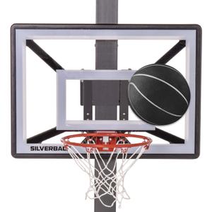 Silverback Junior Youth 33" Basketball Hoop with Lock n Rock Mounting Technology Mounts to Round and Vertical Poles, Black (B8410W)