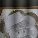 Shrine Lighting Chandeliers, Modern Design, Perfect Drum Pendant Light for Dining Room, D17.3''  H9.4'', Adjustable 35'', 4 x E12 Sockets, Two Cloth Gold Lampshades & Gold Frame Finish