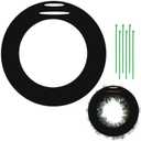 Maasechs 1 Piece Door Protecting Holiday Wreath Pad with Ties Rubber Pad Door Protector Prevent Scratches for Christmas Seasonal Decorative Protection Walls Glass (Fits 24 to 26 Inch Wreaths,Black)