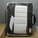 Car Seat Covers Full Set,Black White Car Seat Cover, Car Seat Protector Waterproof, Nappa Leather Car Seat Cushion, Fit for Most Cars