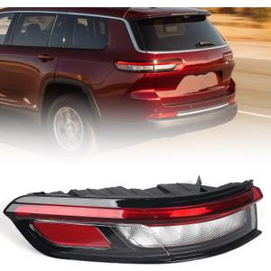 Huray Left Outer Tail Light Fit for Jeep Grand Cherokee/Jeep Grand Cherokee L 2021-2024 OE Factory LH Taillight LED Rear Lamp Assembly Replacement for 68421133AD Driver Side