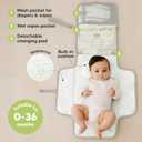 KeaBabies Portable Diaper Changing Pad, Travel, Car - Large Waterproof Baby Changing Mat, Wipeable, Padded, On The Go Travel Diaper Clutch Bag, Easy to Use Pockets for Newborn Essentials (Prism)