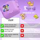 2 x MGZNMTY Silicone Case for Bitzee Disney Interactive Toy Digital Pet and Case, Protective Skin Cover for New Bitsy Electronic Virtual Pet (Purple)