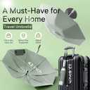 QWB TUMAAOTU Lightweight Compact Inverted Umbrella Windproof Auto Open Close  5-Second Quick Fold Design for Women & Men, 8 Ribs Strong Travel Umbrellas for Rain & Sun, Fits Backpack & Car (46 IN, Mist Green)