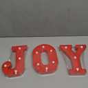 EDYCON Christmas Letter Lights Sign Table Decorations Christmas LED Light up Letters Battery Powered Letter for Home Bar Christmas Party Bedroom Tabletop Decor Gift (Joy)