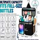 Dorm Room Essentials for Guys Girls, Mesh Shower Caddy Portable, Large Capacity Toiletry Shower Bag with Hanging Hook for Full-Sized Bottles, Multi-Pocket Organizer for College Gym Camping Travel