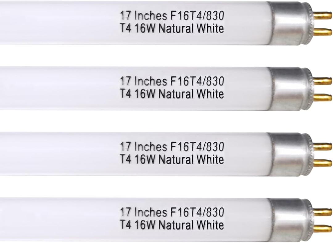 F16T4 17 Inch Light Bulb 16W for Furnlite FC 952, T4 16 Watt Tube for Westek 20125 FA200WBC, Warm White G5 Base 4 Pack