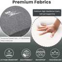 Battilo Chair Cushions for Dining Chairs with Ties, Waterproof Kitchen Chair Pad with Non-Slip Backing, Seat Cushions with Machine Washable Removable Cover, 16"x16"x2", Set of 2, Dark Grey