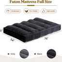 10" Futon Mattress Full Size, Ultra Thick Futons Sofa Couch Bed Sleeper Sofa Bed, Versatile Floor Futons Japanese Floor Mattress for Adults, Black (Frame Not Included)
