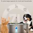 Smartoo Dog Water Fountain for Large Dogs 7L/236oz Stainless Steel Dog Water Bowl Dispenser Automatic Pet Water Fountain with Deeper Drinking Area, Multi-Filtration Pet Fountain with Ultra-Quiet Pump