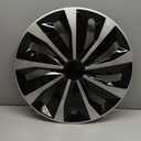 Hubcap Wheel Cover Replacement R17 Hub Caps Universal-Fit Steel Wheel Rim Cover ABS Material Exterior Accessories for Car Truck SUV -Set of 417-inchSilver-Black