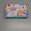 ColoPlay Taba Squishy Kit - 18OZ Rubber with Guided, Bubble Free and Faster Fully Cures - FuFu Squishy Kit with Mold, Flocking Powder - Stress Relief Entertainment