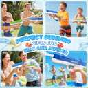 Electric Water Gun, 2 Pack Water Guns for Adults Kids, 1000CC Capacity Water Pistol, 33FT Range Rechargeable Automatic Squirt Guns, Perfect Pool Toys for Beach Backyard Outdoor Fun Boys Girls Gifts