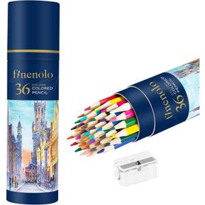 finenolo 36 Pack Colored Pencils for Adult Coloring Books, Soft Core, Art Drawing Pencils for Artists Beginners, Coloring Pencils Set with Sharpener for Coloring, Sketching, Painting