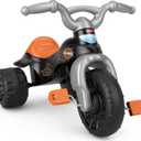 Fisher-Price Toddler Tricycle Harley-Davidson Tough Trike, Toy Bike with Handlebar Grips & Storage for Outdoor Play Kids Ages 2+ Years 