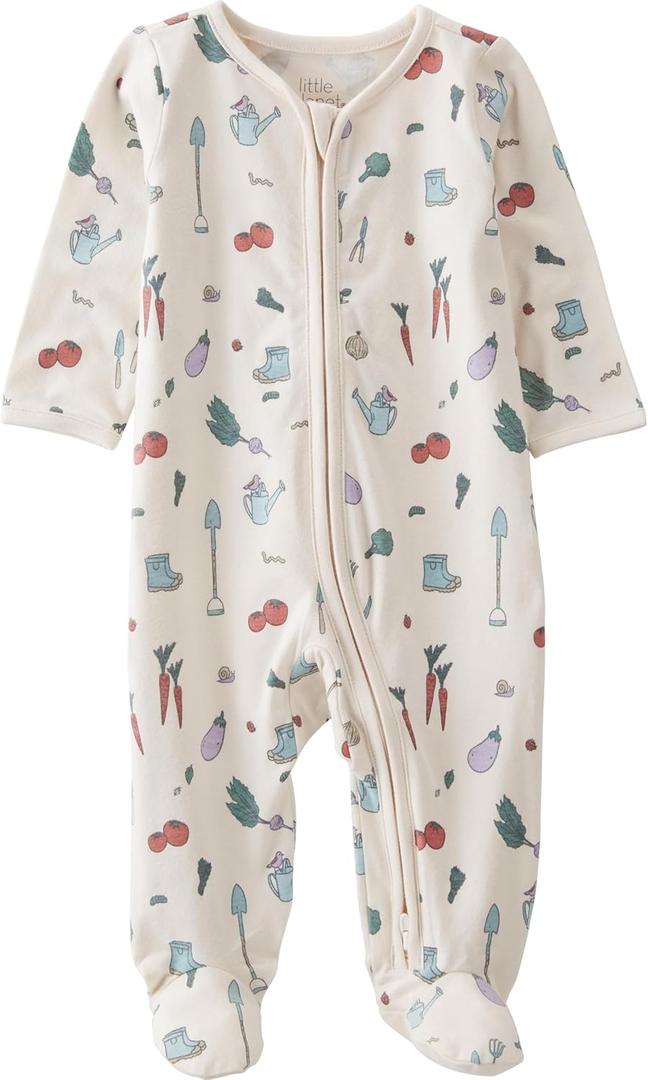 little planet by carter's unisex-baby Sleep and Play made with Organic Cotton, Veggie Garden Print, 3M