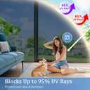 Coavas One Way Privacy Window Film, Reflective Mirror Glass Tint Home Daytime Heat UV Blocking Security Clings See Out Not in Office Coverings with 3 Tools, 17.5x157.5in (Black-silver)