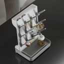 IEEK Baby Bottle Drying Rack, Large Vertical Drying Tower Bottle Rack Holder Space Saving Standing Drying Rack for Countertop-Holds 12 Baby Bottles and Cup, Detachable Travel Bottle Rack, Grey and White