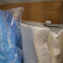 Bedluxe Adjustable 4pcs Bed Wedge Pillow Set, Memory Foam Wedge Pillows Post Surgery for Back, Neck, Leg Pain Relief, Pillow Wedge for Sleeping, Sitting up in Bed, Acid Reflux and GERD, White/Grey