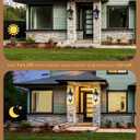 EDISHINE Dusk to Dawn Outdoor Wall Light, Roman Large Size Exterior Lantern Fixtures, E26 Base, Waterproof Porch Lights Wall Mount, Black Outside Wall Sconce, 2 Pack