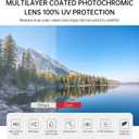 AIRMARS Smart Glasses for Men and Women, Built-in Mic & Speakers, Voice Control, Blue Light Filtering, Photochromic Lenses, UV Protection Audio Sunglasses (Photochromic)