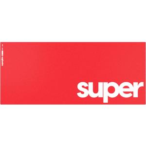 Pulsar - Superglide Premium Glass Mouse Pad XXL ALUMINO-Silicate Glass Surface Anti-Slip Fully Molded high-Density Silicone Rubber 38.5in x 16.5in (XXL, Red) (XX-Large, Red)