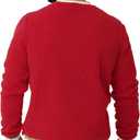 FOCO Men's Standard NFL Logo Sherpa Crewneck Sweater, Team Color (Red)