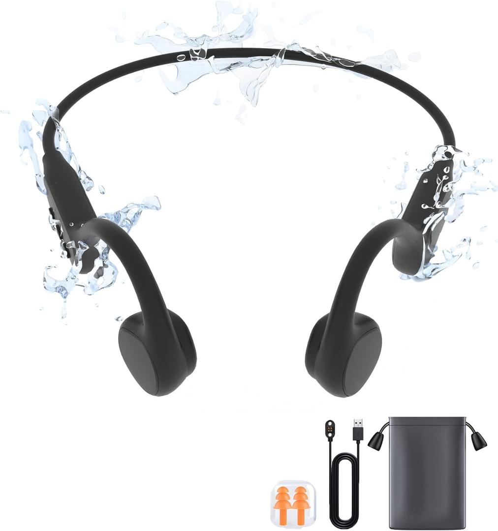 Bone Conduction Headphones, Wireless Bluetooth 5.3 Swimming IPX8 Waterproof Headset, Suitable for for Running, Cycling, Drving.