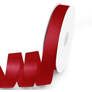 2 x 1" x 100 Yards Satin Ribbon - Wine Red Silk Ribbon with Spool - Ideal for Mother's Day Bows, Gift Wrapping, Floral Bouquets, Crafts, Wedding Party Decorations, Christmas and Sewing Projects (Burgundy)