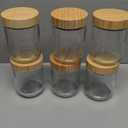 OcePor 6 Pack 16oz Glass Jars with Bamboo Lids, Over Night Oats Container with Airtight Lid, Glass Snack Storage Salad Jars For Food, Yogurt, Sugar and Flour,Coffee Bean, Cookie, Cereal