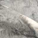 Soft Fluffy Bedroom Rugs, Shaggy Grey Area Rugs for Bedroom, 
20*48 Inch
